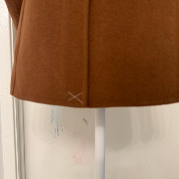 Express Hand Sewn Wool Blend Double Breasted Novelty Button Brown Blazer Jacket - Picture 14 of 15